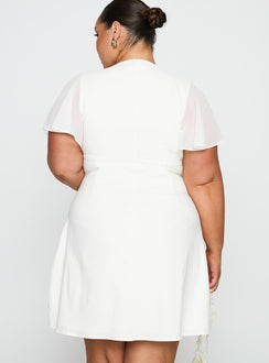 Florie Corset Mini Dress White Curve