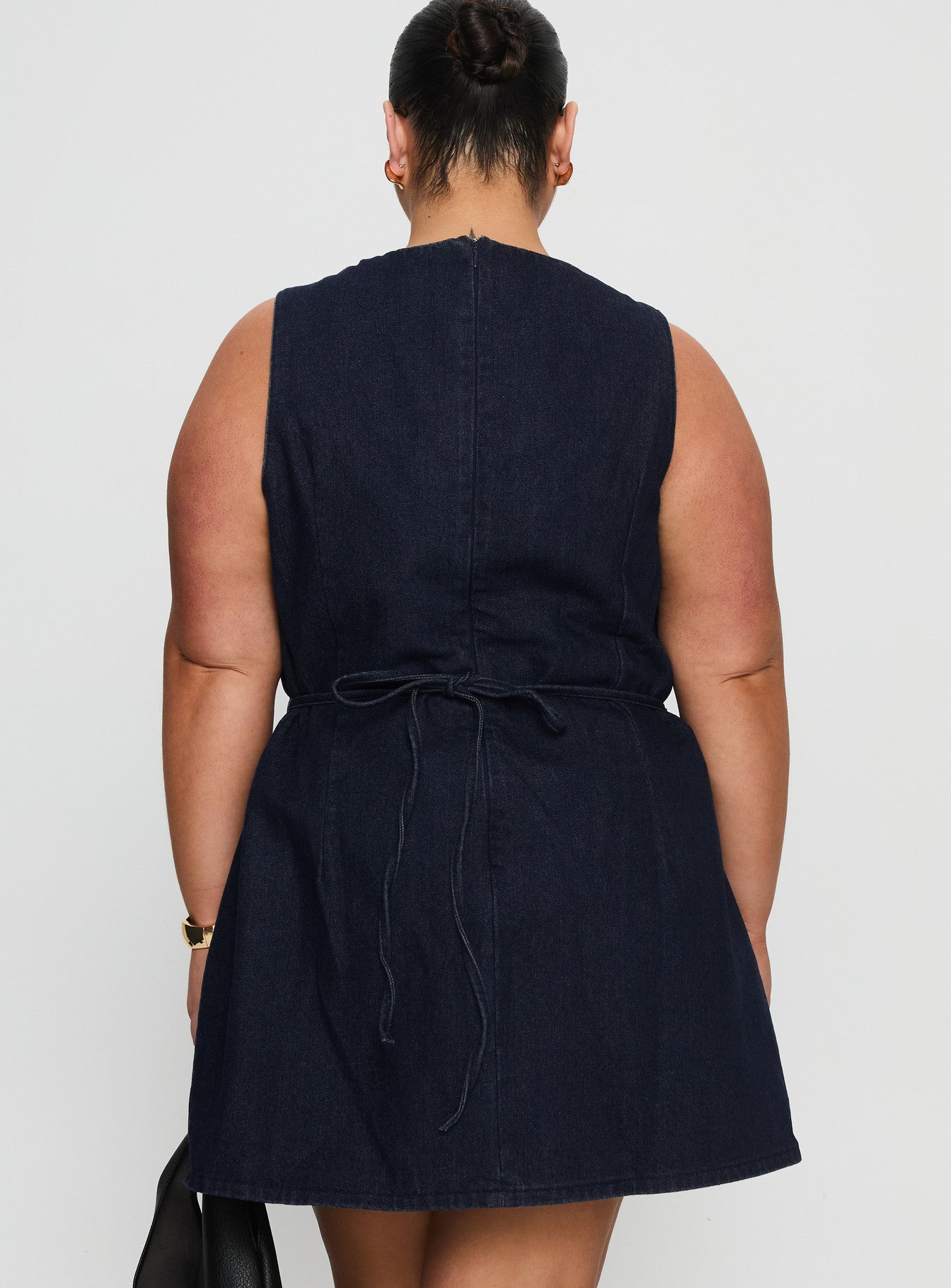 Ainsleigh Shift Denim Playsuit Dark Wash Curve