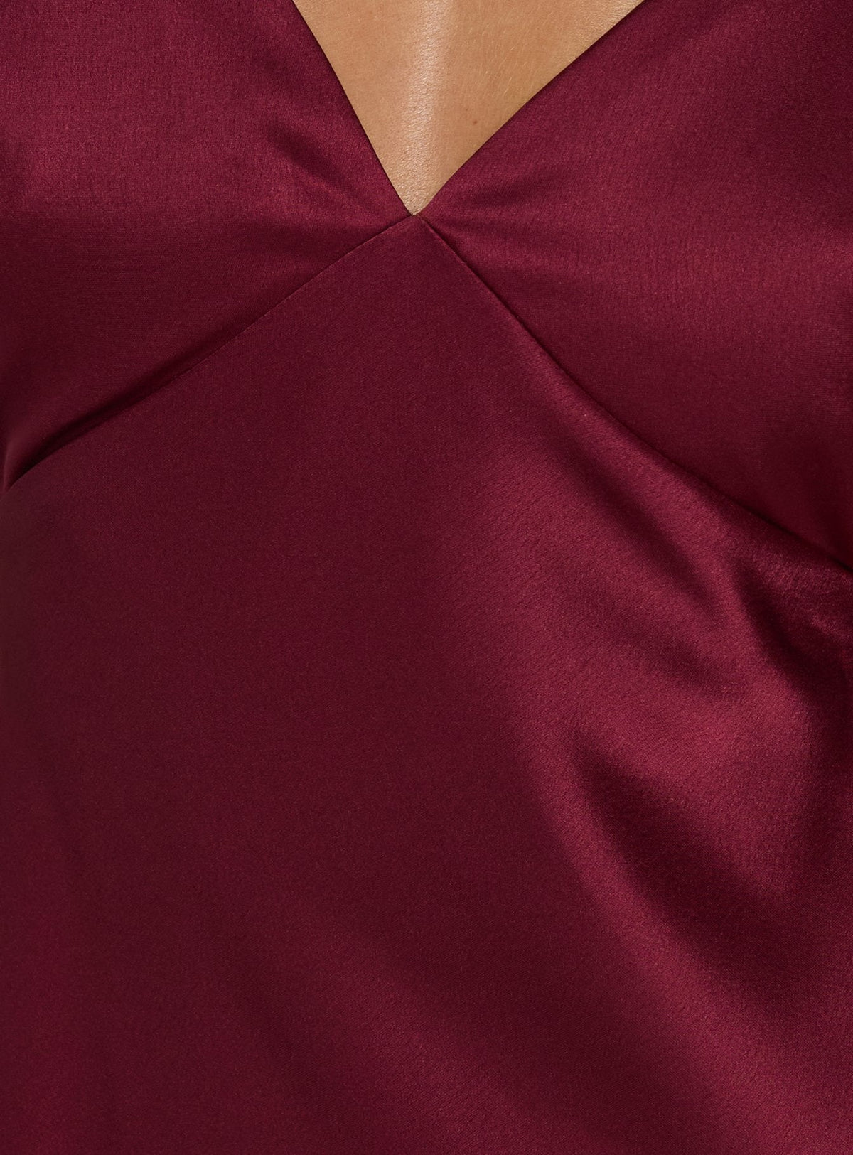 Flip A Switch Satin Lace Slip Maxi Dress Burgundy