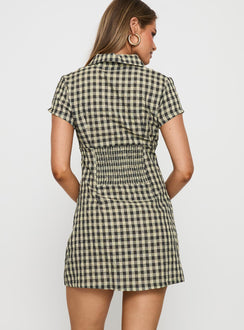 Motley Mini Dress Brown Check