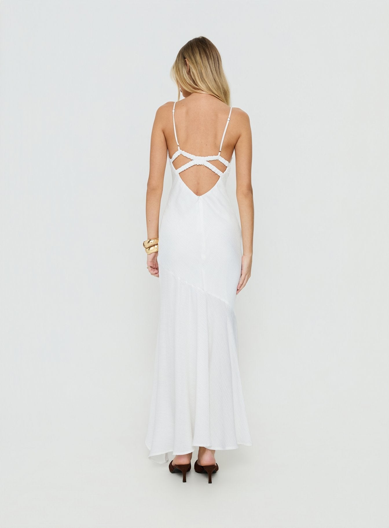 Makaia Balconette Maxi Dress White