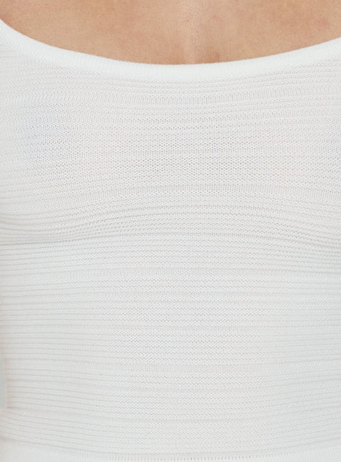 Wilah Knit Tank Top White