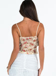 product Princess Polly Sleeveless Scoop Neck  Amessa Lace Top Floral