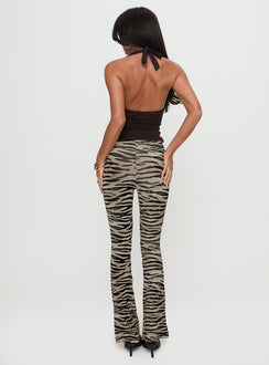 back view of model wearing Princess Polly Docella Pants Tiger 