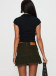 Dapperton Mini Skirt Dark Green