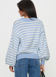 product Harmony Knit Sweater Blue / White Stripe Princess Polly  Cropped 