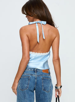 Bimbette Halter Cami Top Blue
