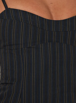 Kierstyn Corset Set Navy Stripe