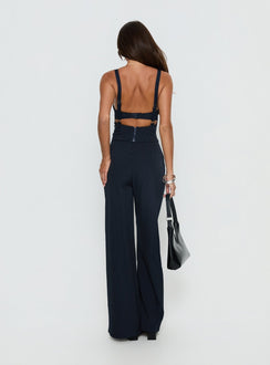 Briana Co-ord Navy Pinstripe
