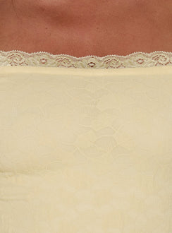 Avenues Long Sleeve Lace Mini Dress Butter