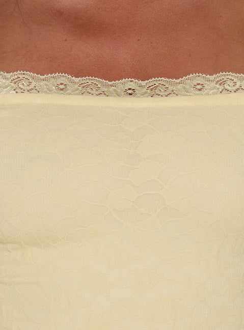 Avenues Long Sleeve Lace Mini Dress Butter