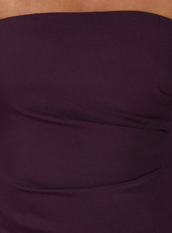 Lulita Strapless Maxi Dress Plum