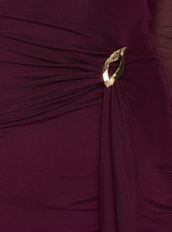 Dreww Long Sleeve Mini Dress Berry