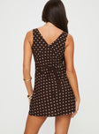 Nellie Mini Dress Brown Polka Dot Tall