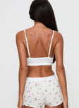 Slumber Pointelle Sleep Bralette White