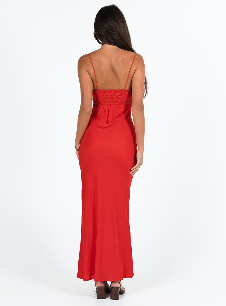 Emmy Embellished Maxi Gown (Red) main image 1
