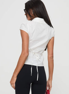 Arianwyn Short Sleeve Shirt White Petite