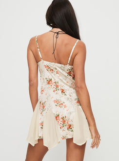 product Princess Polly High Neck  Lucardi Satin Mini Dress Floral