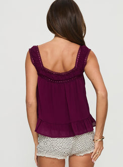 Eluisa Lace Top Plum