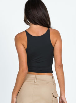 product Princess Polly Sleeveless High Neck  Crueller Top Black