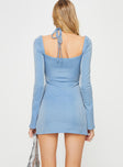 product Princess Polly Asymmetric Neckline  Dyer Mini Dress Blue