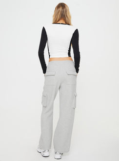 product Princess Polly High Waisted Pants High Waisted Pants High Waisted Pants  Hamner Cargo Track Pants Grey Marle