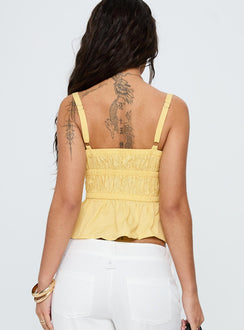 Like A Star Tie Up Top Lemon