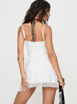 Meliodas Ruffle Mini Dress White