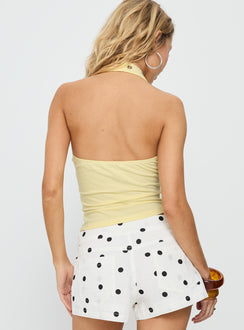 Duelle Stud Asymmetrical Top Yellow