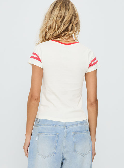 Nhra Championship Ringer Graphic Top White