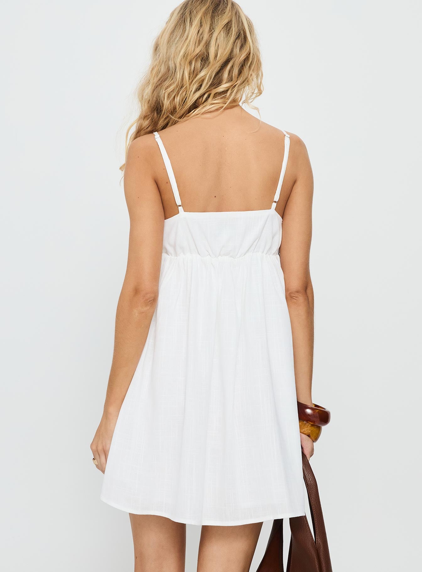 Beabado Beaded Mini Dress White