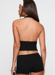 Obviously Halter Top Black