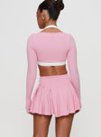 Dynamic Pleat Active Skort Pink