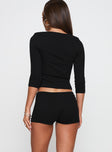 Gracious Low Rise Mini Short Black