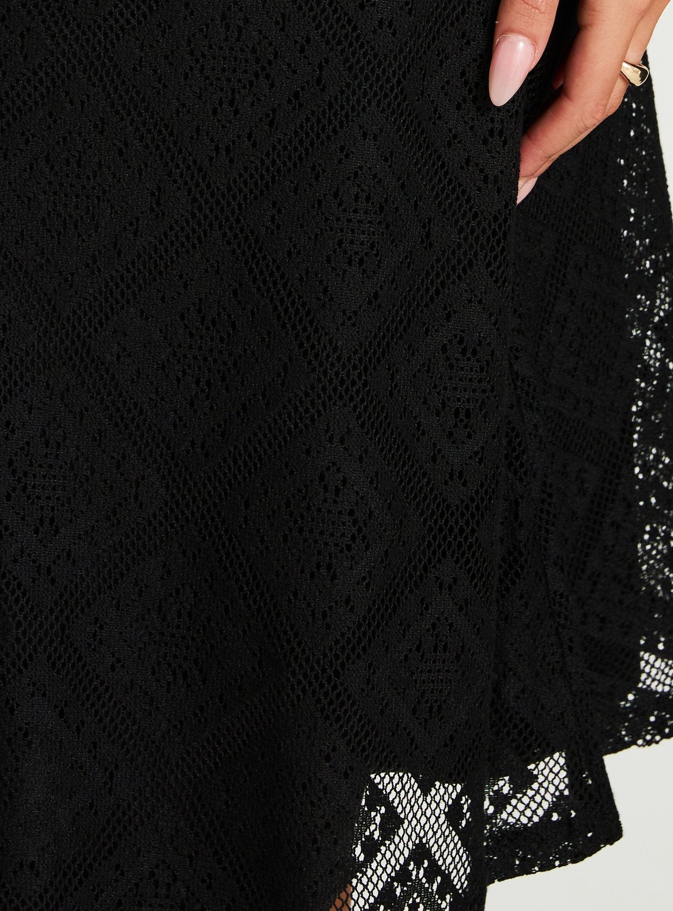 Laicey Lace Midi-Röcke Schwarz