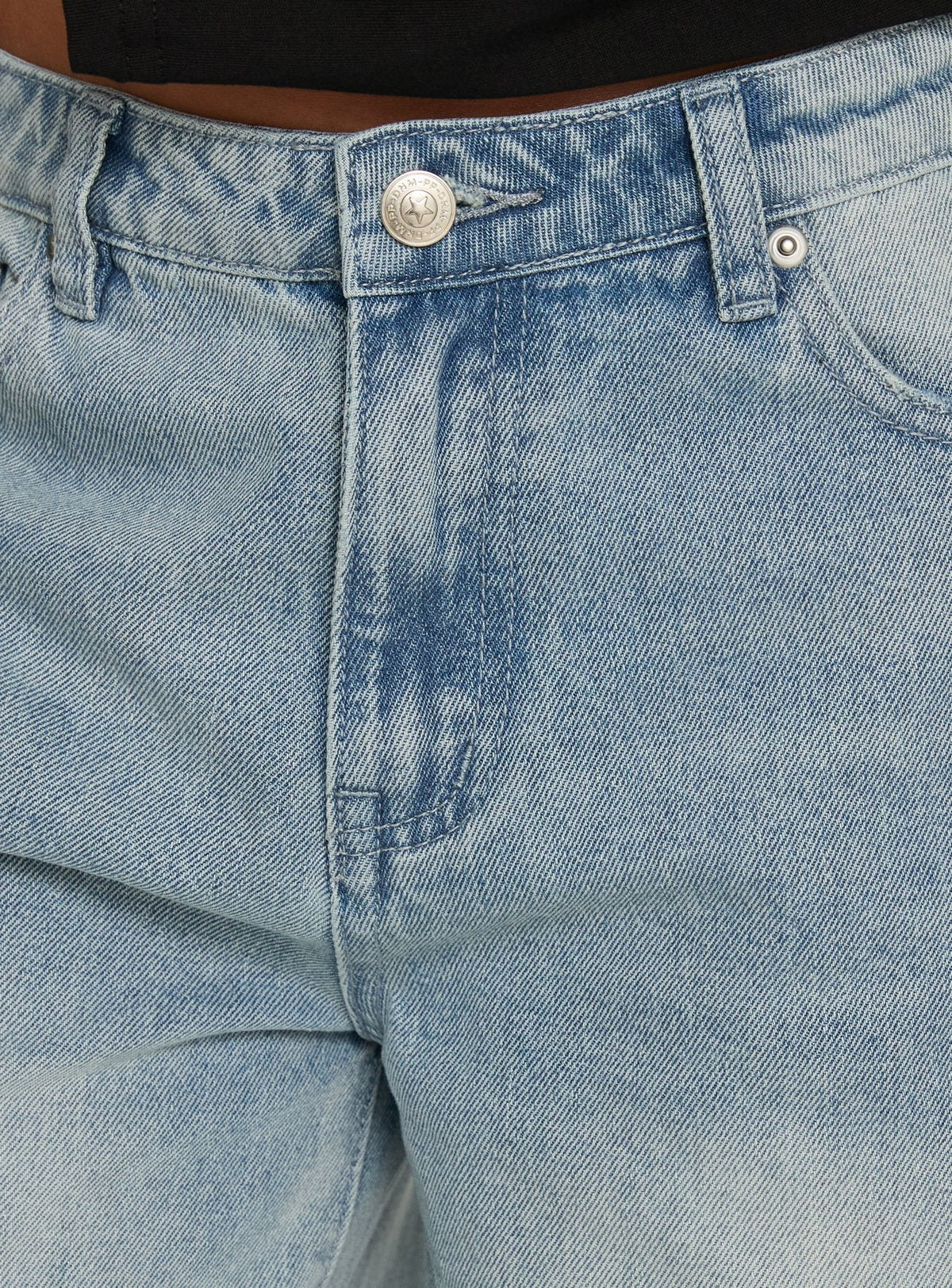 Kolumbia Low Rise Distressed Jort Hellblau Vintage