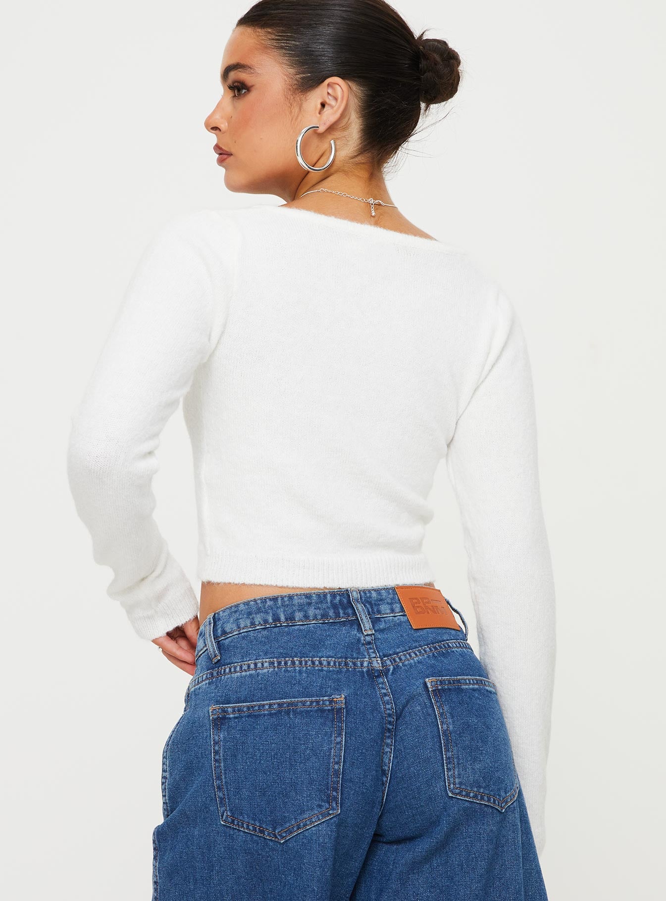 product Princess Polly Full Sleeves Sweetheart  Shalini Long Sleeve Top White