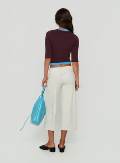 Allena Gaucho Shorts mit Bindedetail Grau Melange