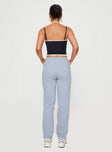 Princess Polly Mid Rise  Je T'adore Track Pant Pale Blue