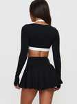 Dynamic Pleat Active Skort Black