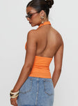 Emaline Halter Top Orange