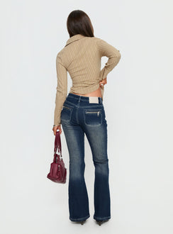 Zilvia Bootleg Mid Rise Jeans Raw Denim