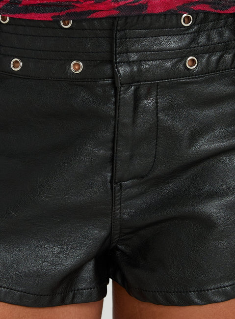 Born To Ride Shorts Washed Black