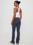 back view of model wearing Princess Polly Movement Yoga Pant Blue High Waisted Pants 