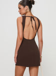 Mayok Mini Dress Brown Petite