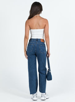 product Princess Polly Mid Rise  Boundless Denim Jeans Dark Wash