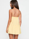 Nicoletta Mini Dress Lemon