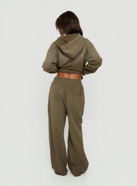 AT Fleece Baggy Sweatpant Washed Olive