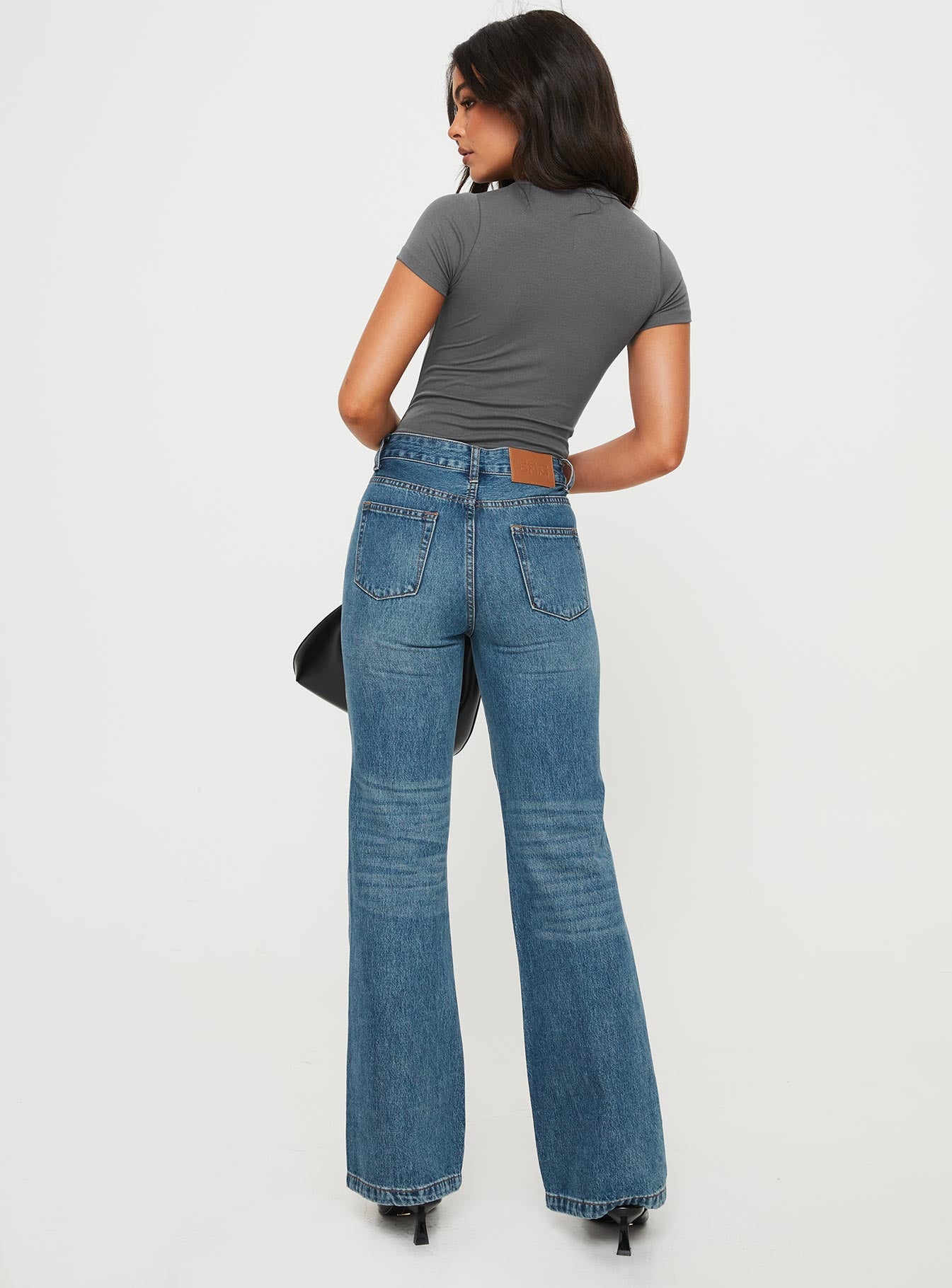 product Princess Polly High Waisted  Maudie Boot Leg Jeans Mid Wash