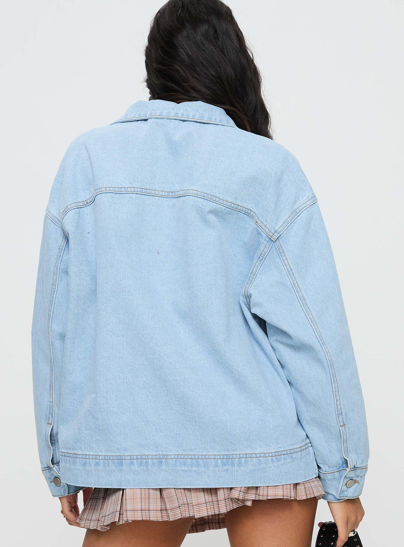 Denim Denim bomber jacket Pointed collar, zip fastening down front, twin hip pockets, single button cuff
